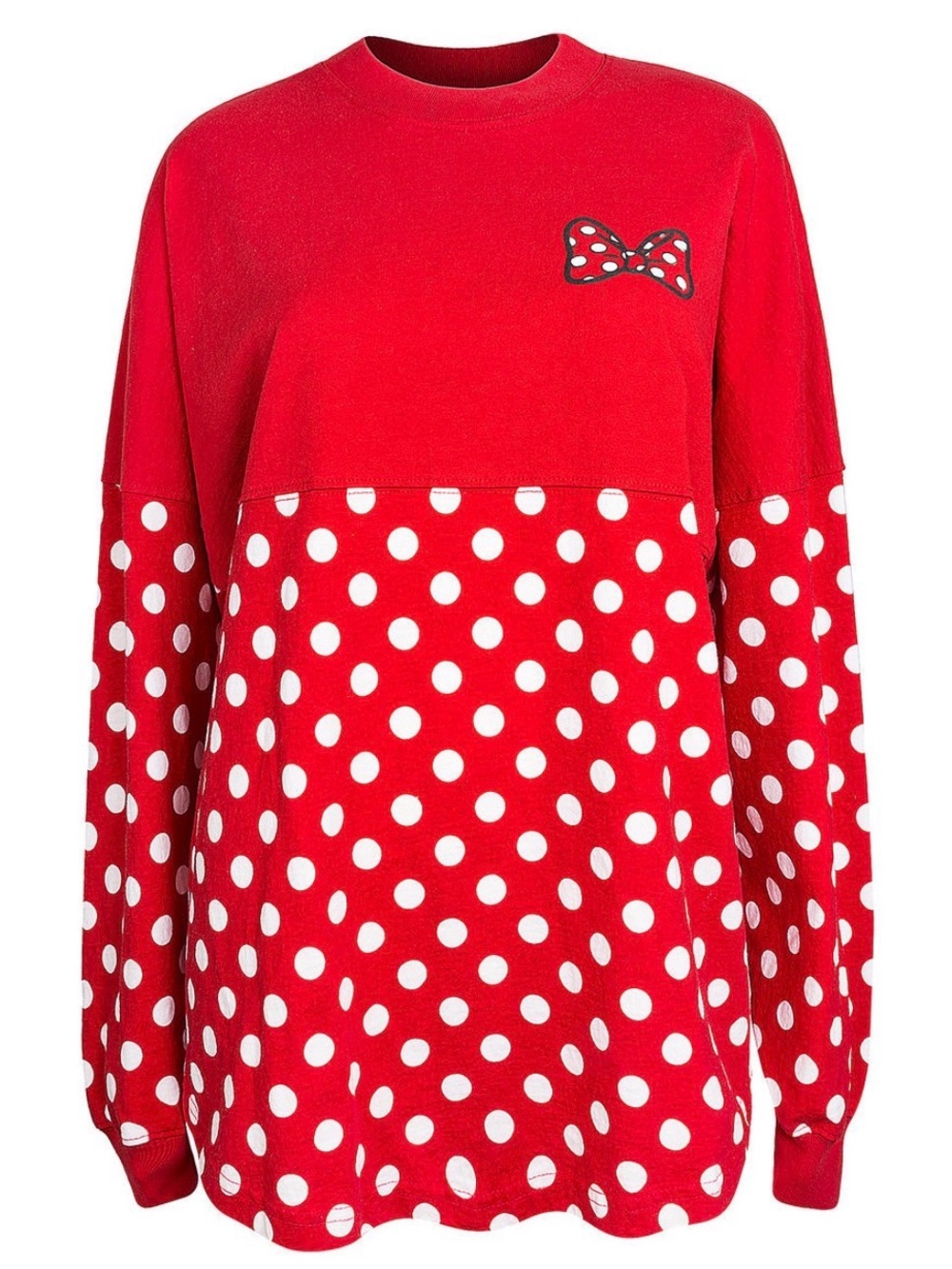 Disney Parks Walt Disney World Spirit Jersey Minnie Mouse Polka Dot L Red White